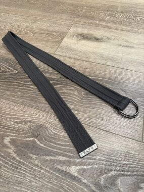 Salvage Dark Grey Canvas Belt with Double D-Ring